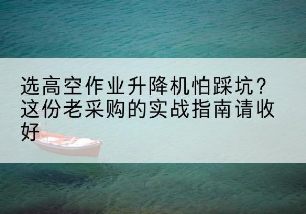汝城高空作业升降机厂家推荐-选高空作业升降机怕踩坑？这份老采购的实战指南请收好